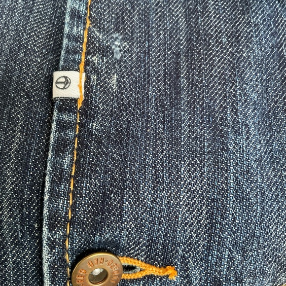 One-of One Hand Painted Alice in Wonderland Art Denim Jacket - Picture 13 of 14